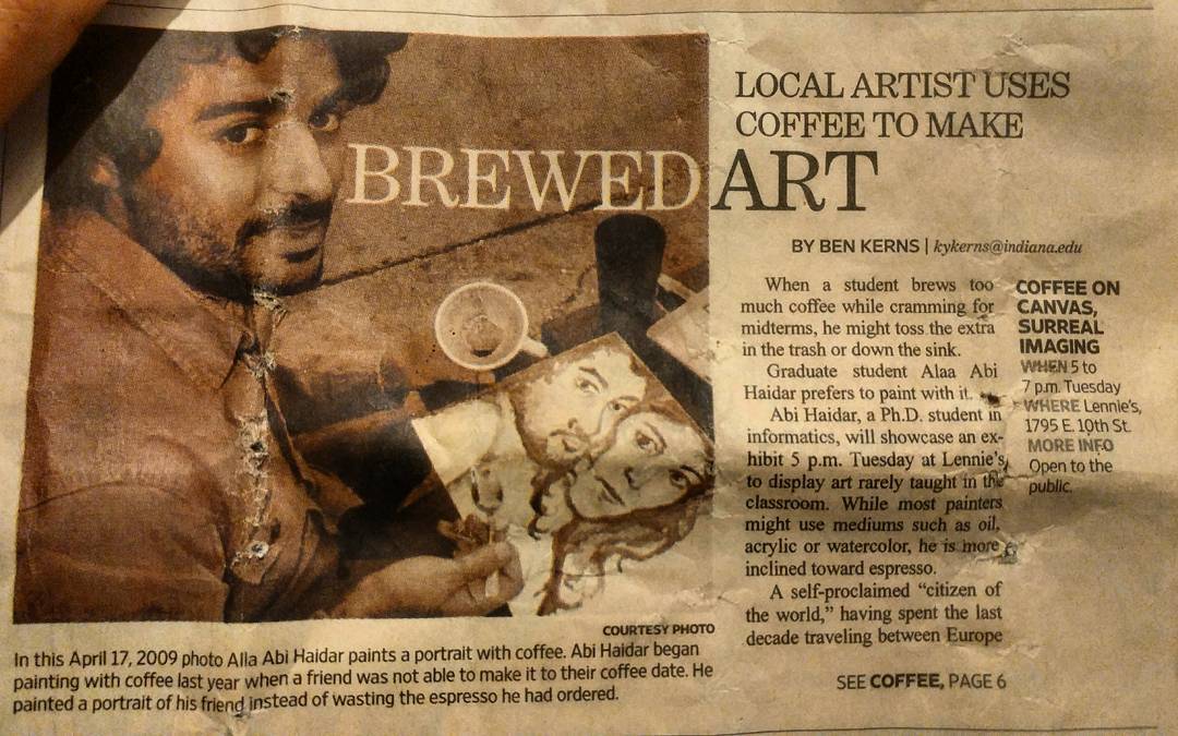 I found a copy of this old front-page  article abo... more coffee paintings at http://coffee-art.alahay.org