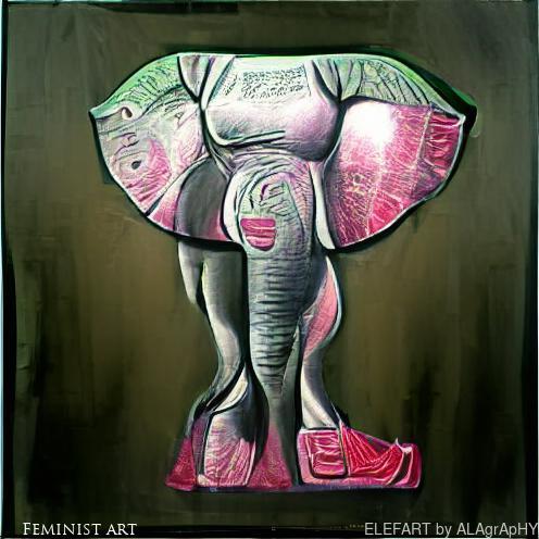 ELEFART art movement elefart-Feminist-art art movement using ai art by alagraphy