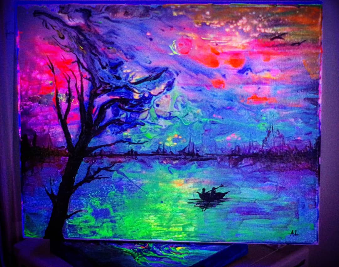 It's hard to choose but if I were to, this lake sp... more fluorescent paintings at http://fluo-art.alahay.org