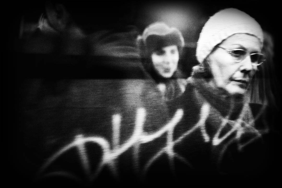  reflection  window  grafitti  people  gente  stre... more monochrome photography at http://bnw.alahay.org