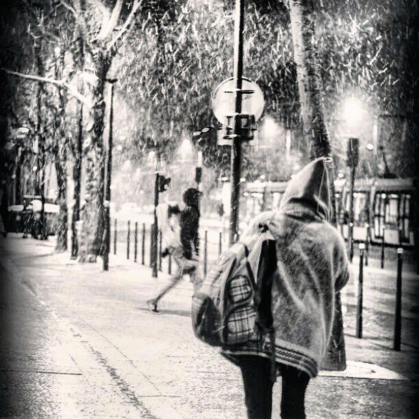  paris  cold  frozen  street  streetphotography  b... more monochrome photography at http://bnw.alahay.org