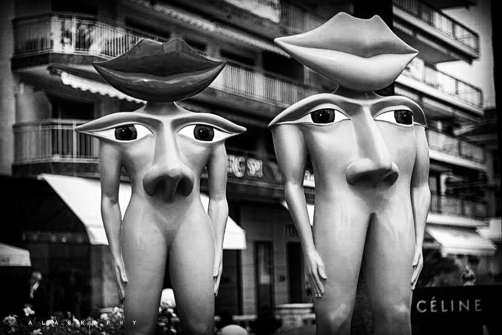  surreal yet so real . . . .   sculpture  street  ... more monochrome photography at http://bnw.alahay.org