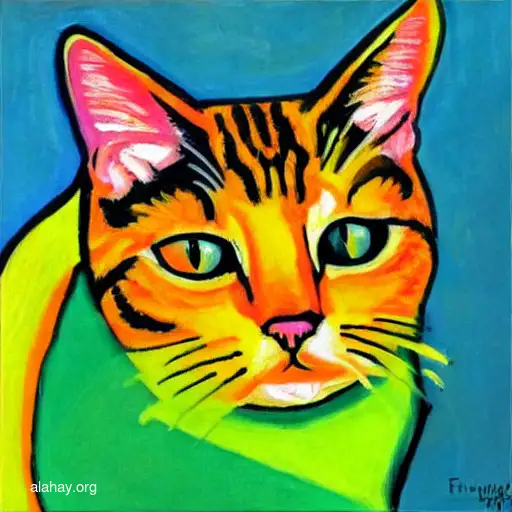 AI-Painting of a Cat Fauvism by Fauvism
