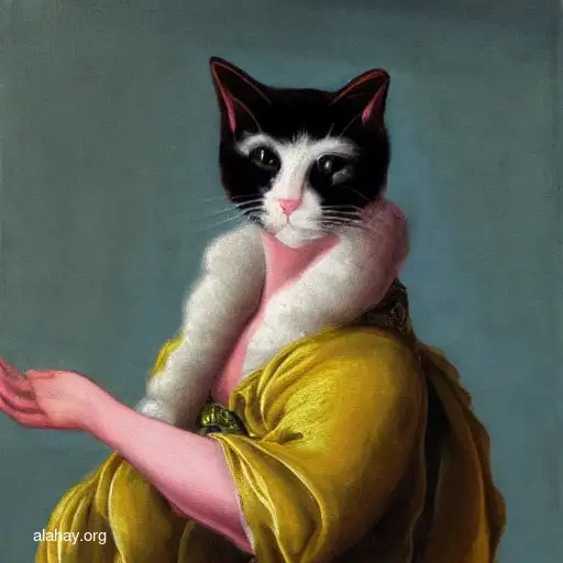 AI-Painting of a Cat Rococo by Rococo
