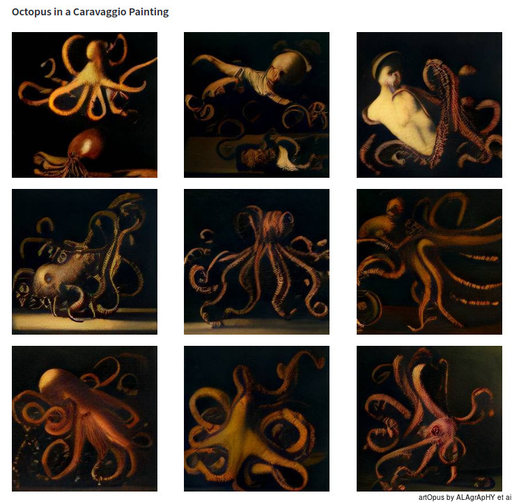 ARTOPUS, octopus paintings by caravaggio.png.jpg with ai art and alagraphy