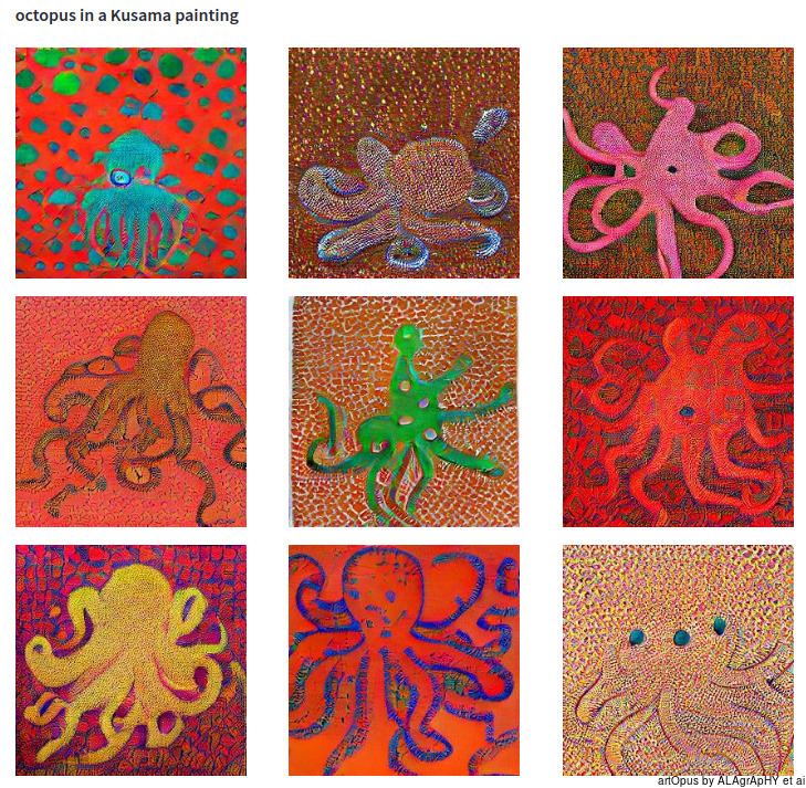 ARTOPUS, octopus paintings by kusama.png.jpg with ai art and alagraphy