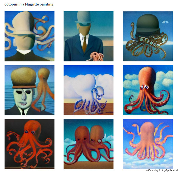 ARTOPUS, octopus paintings by magritte.png.jpg with ai art and alagraphy