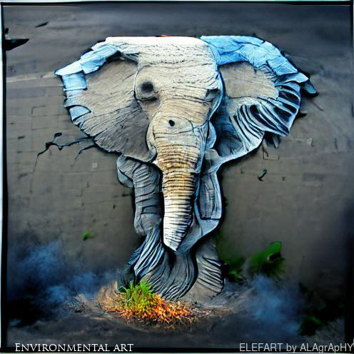 ELEFART art movement elefart-Environmental-art art movement using ai art by alagraphy