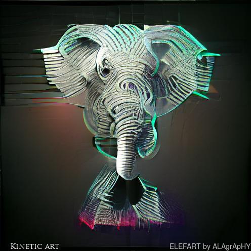 ELEFART art movement elefart-Kinetic-art art movement using ai art by alagraphy