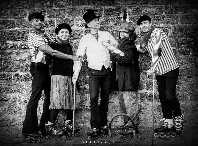 Meanwhile in  France .   slalom  rollerblading  in... more monochrome photography at http://bnw.alahay.org