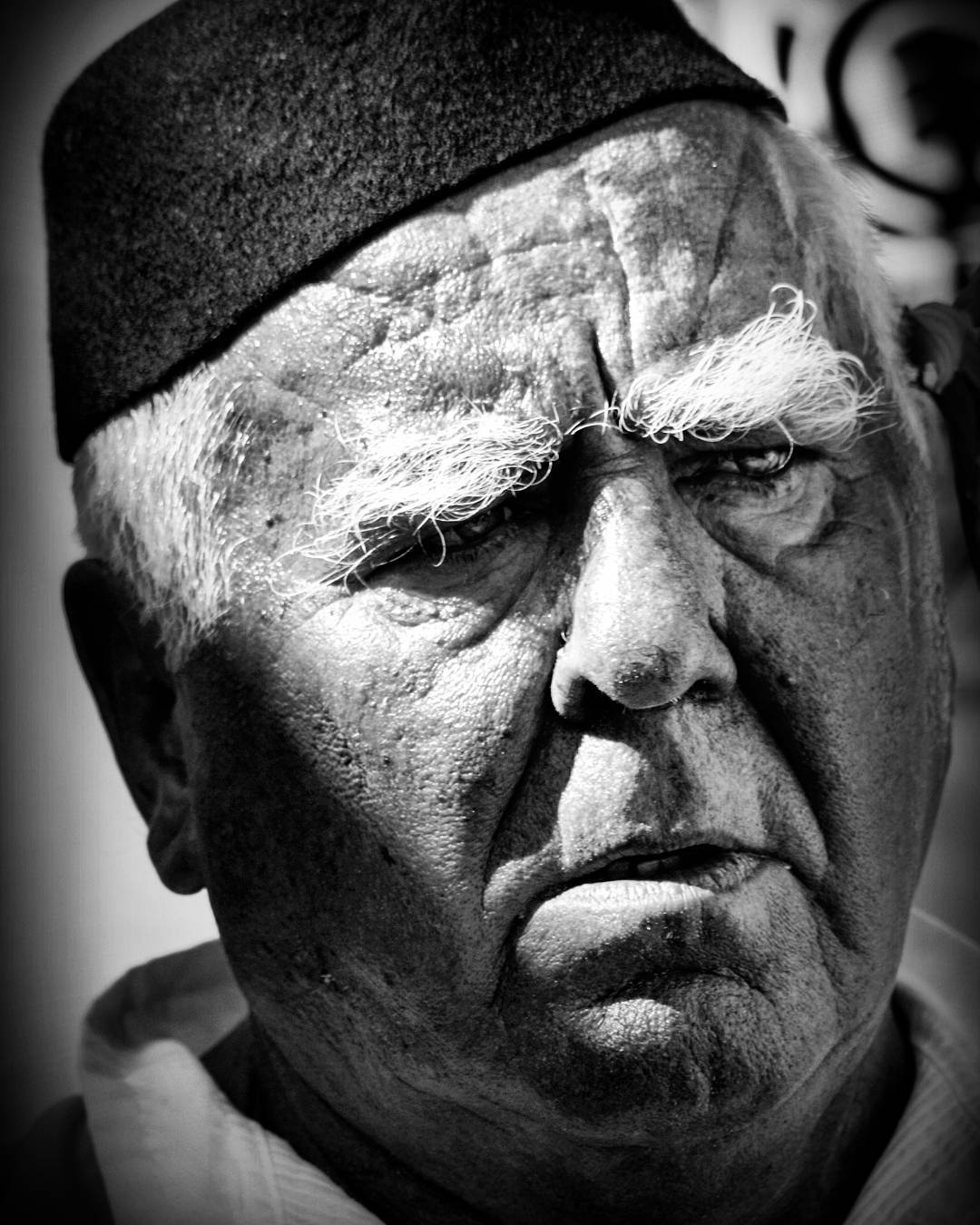 Has crossing your  eyebrows ever got you anywhere?... more monochrome photography at http://bnw.alahay.org