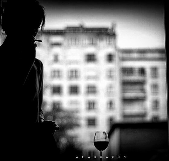  Life in  paris  wine  smoke  fire  passion  love ... more monochrome photography at http://bnw.alahay.org